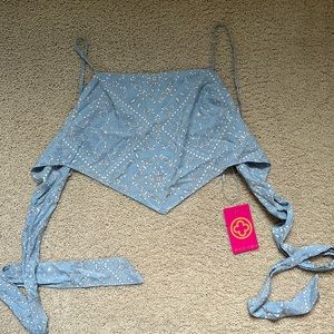Blue Bandana Top